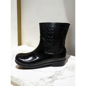 Coach FG1877 Classic Signature Embossed Rain Boot Size 10B